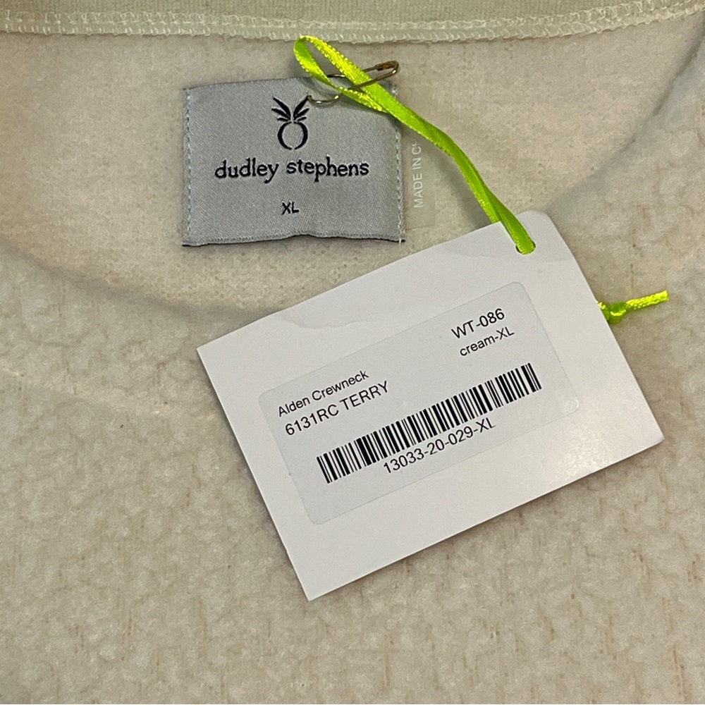 NWT Dudley Stephens Cream Aspen Crewneck - XL